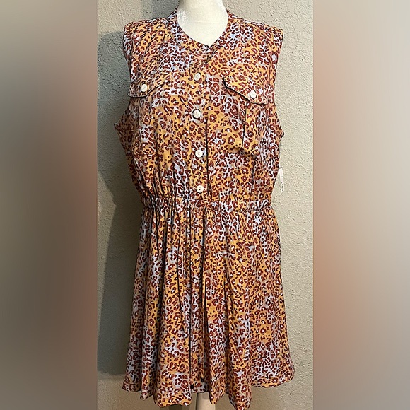 Nine West Dresses & Skirts - Nine West NWT sleeveless, button-down dress. Beautiful blue & rust fall colors.